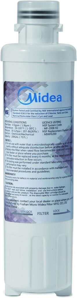 Midea MIWF6200 Twist-in Water Filter