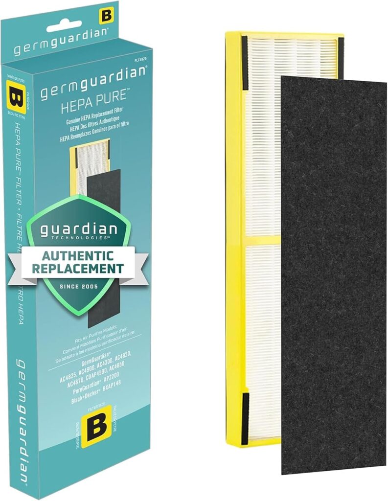 GermGuardian, Filter B HEPA Pure Genuine Air Purifier Filter, Removes 99.97% of Pollutants