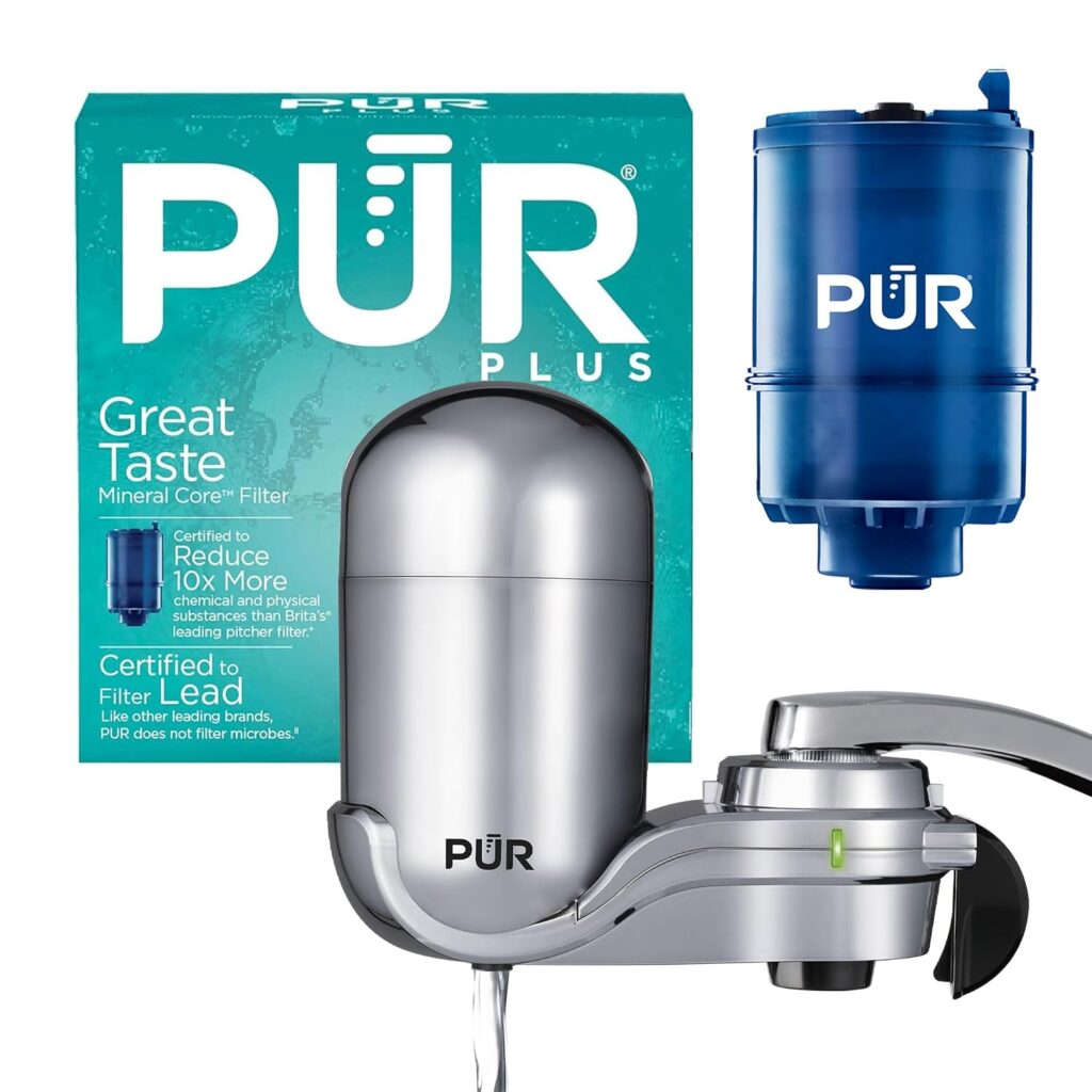 PUR Plus Vertical Faucet Mount Water Filtration System