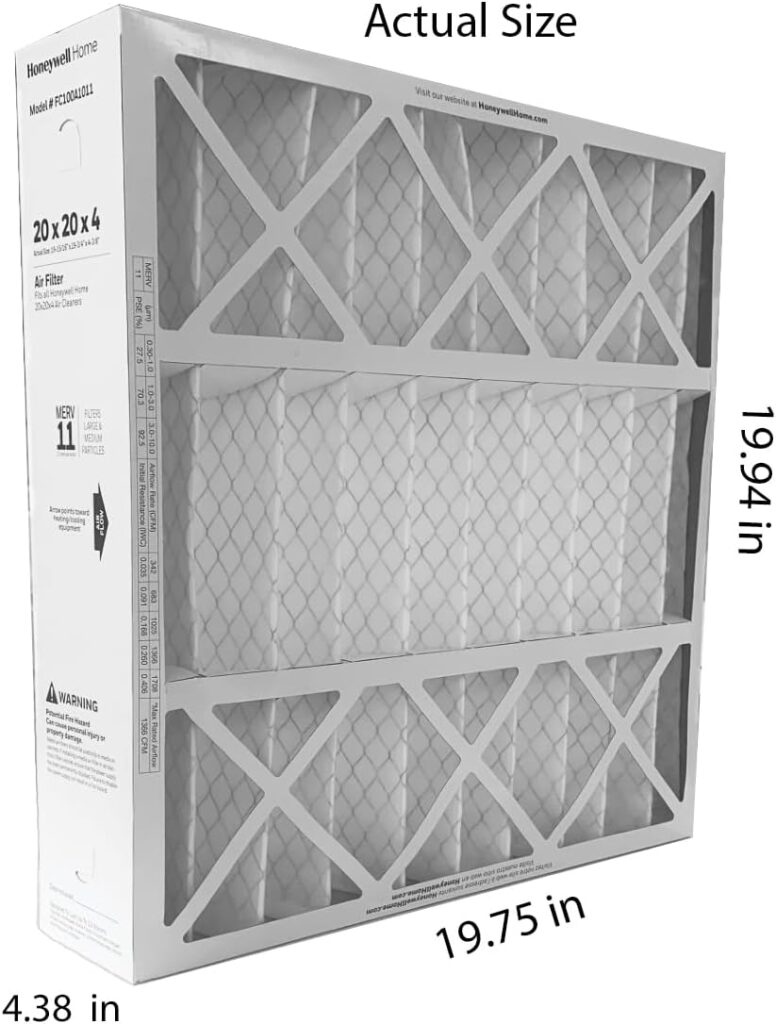 Honeywell FC100A1011 20x20x4 Pleated Air Filter