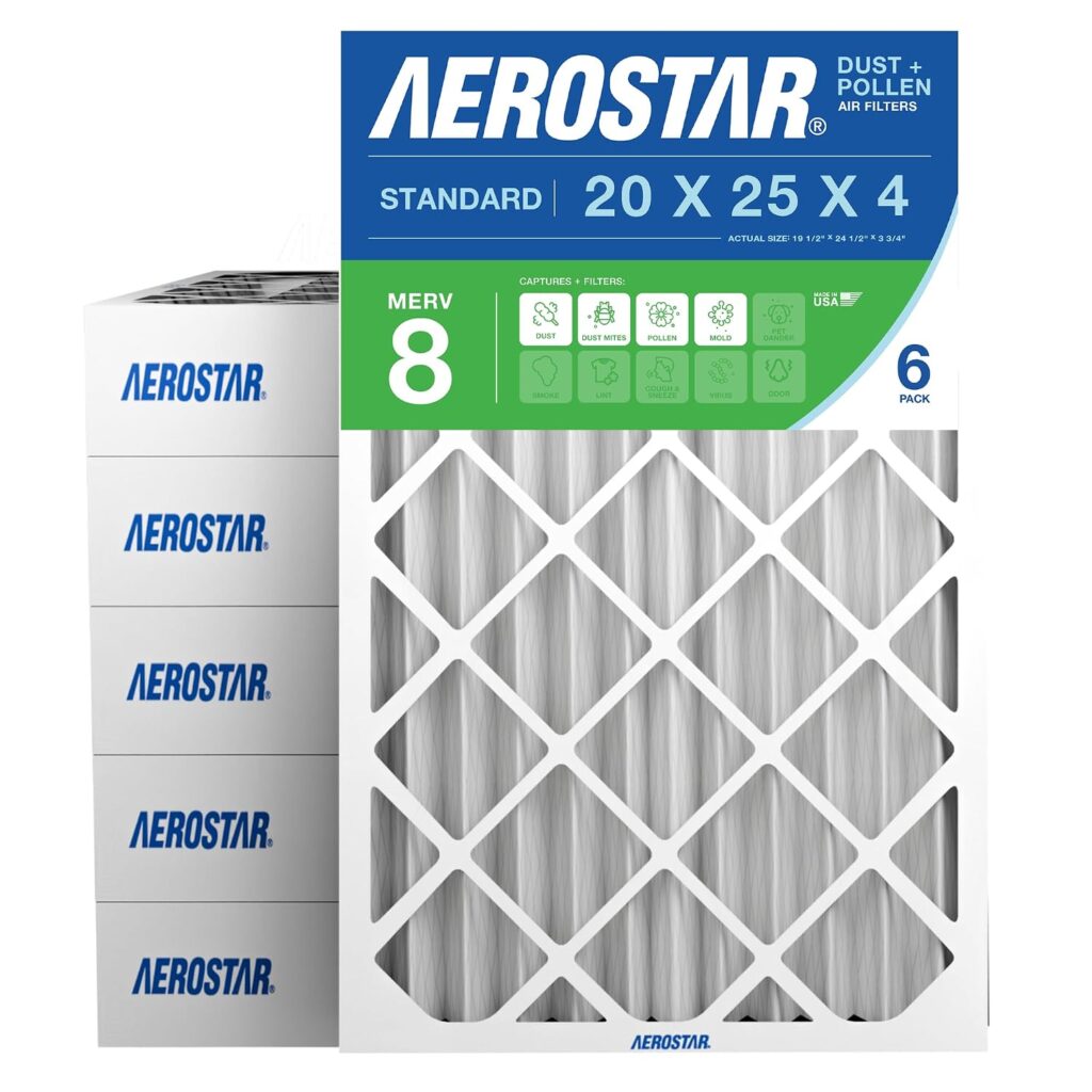 Aerostar 20x25x4 MERV 8 AC Filter