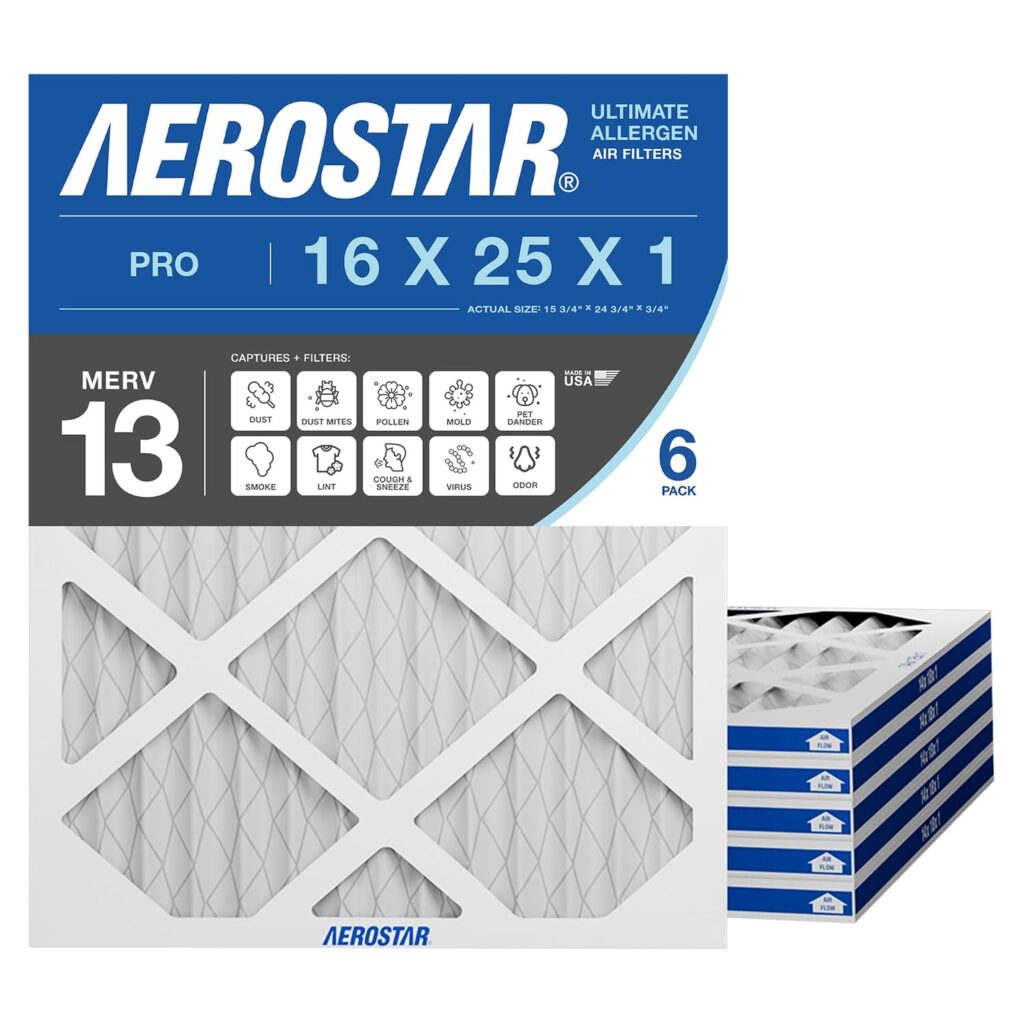Aerostar 16x25x1 MERV 13 AC Filter
