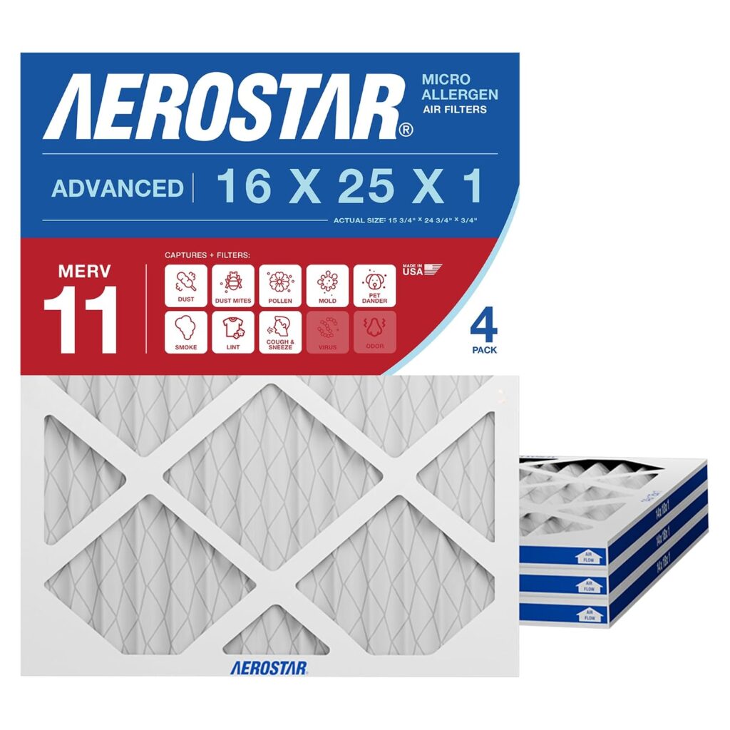 Aerostar 16x25x1 MERV 8 AC Filter