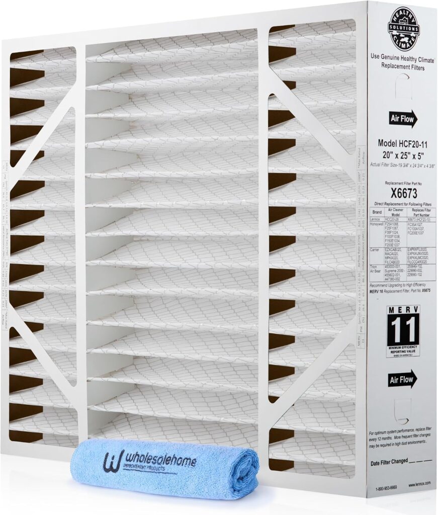 Lennox X6673 20x25x5 Air Filter MERV 11 HVAC AC Furnace Filters