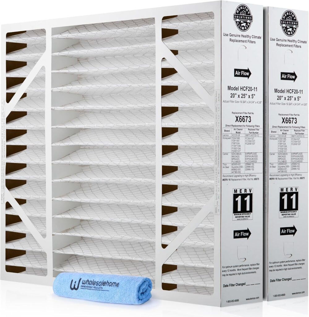 Lennox X6673 20x25x5 Air Filter MERV 11 HVAC AC Furnace Filters