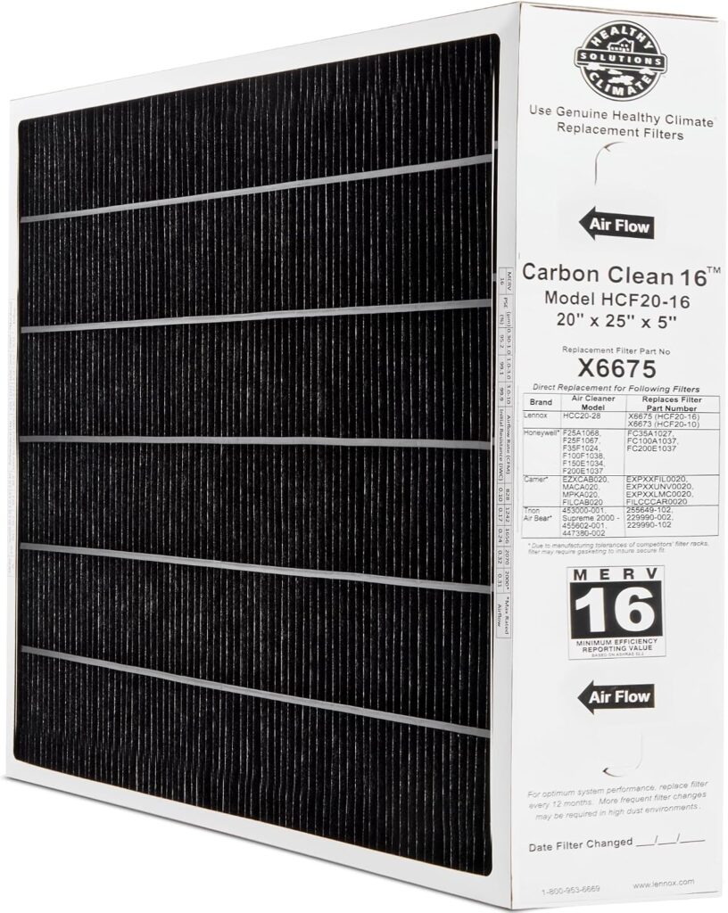 Lennox Healthy Climate X6675 Healthy Climate HCF20-16 Carbon Clean Replacement Filter