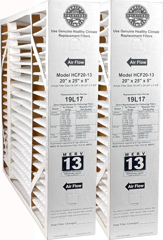 Lennox 19L17-20″ x 25″ x 5″ Healthy Climate HCF20-13 Air Filter